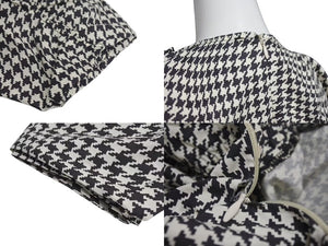GANNI ガニー Houndstooth pattern blouse 千鳥柄 ブラウス レディース サイズ 34 コットン 100% 美品 中古 4c071712