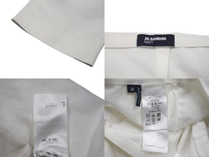 JIL SANDER NAVY ジルサンダー ネイビー White Pants ホワイトパンツ レディース サイズ 36 コットン 美品 中古 4c071714