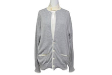 画像をギャラリービューアに読み込む, SACAI サカイ 14-00617M CARDIGAN カーディガン Vネック サイズ1 ライトグレー コットン100% 良品 中古 4c071715 