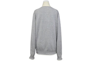 SACAI サカイ 14-00617M CARDIGAN カーディガン Vネック サイズ1 ライトグレー コットン100% 良品 中古 4c071715 