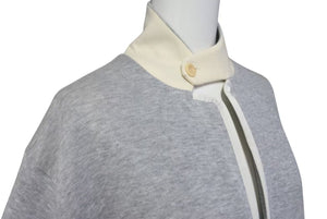 SACAI サカイ 14-00617M CARDIGAN カーディガン Vネック サイズ1 ライトグレー コットン100% 良品 中古 4c071715 