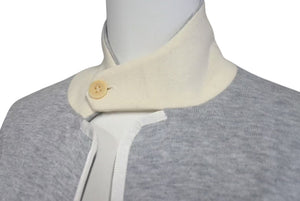 SACAI サカイ 14-00617M CARDIGAN カーディガン Vネック サイズ1 ライトグレー コットン100% 良品 中古 4c071715 