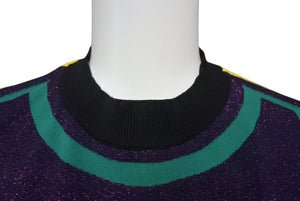 MARNI マルニ ラメ入り配色 半袖ニット Tシャツ プルオーバー P16GCMDT14EQOFA302 マルチカラー サイズ38 美品 中古 4c071719