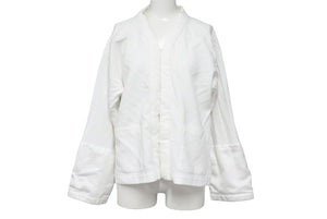 COMME DES GARCONS コムデギャルソン JACKET ジャケット レディース XS ホワイト ポリエステル RI-J027 美品 中古 4c071722