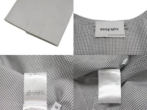 極美品 MONOGRAPHIE モノグラフィー check shirt チェックシャツ レディース サイズ XS コットン 100% 中古 4c071725