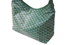 Load image into Gallery viewer, 新品同様 GOYARD ゴヤール ボエム ホーボーバッグ グリーン BOHEMEPMLTY33CL33P コーティングキャンバス シルバー金具 中古 4c071737