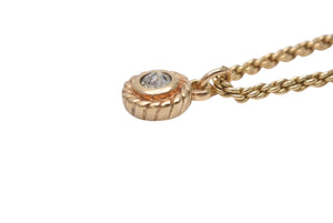 CHRISTIAN DIOR クリスチャンディオール ラインストーン ネックレス アクセサリー GP ゴールド 9g 美品 中古 4c071758