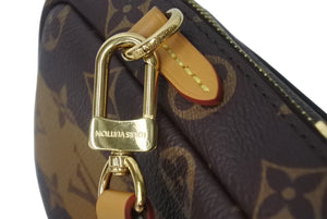 極美品 ルイ・ヴィトン ルイ・ヴィトン モノグラム ダブルフォンポーチ LVメイド ミニショルダーバッグ M81005 PVC レザー ブラウン 中古 4c071763 