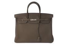 Load image into Gallery viewer, 新品同様品 HERMES エルメス バーキン40 トープ トゴ 40cm R刻印 シルバー金具 ハンドバッグ 中古 4c071764