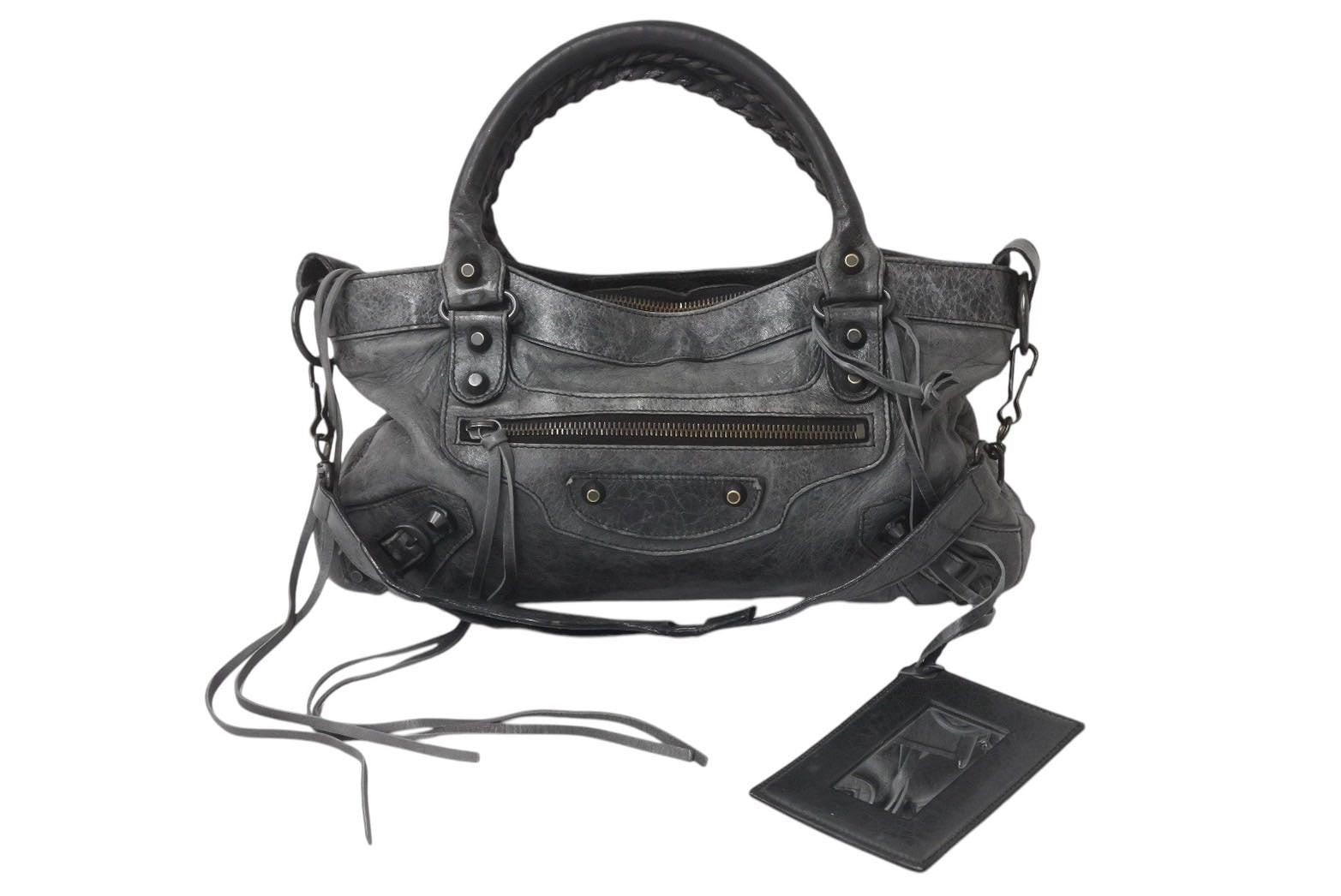 BALENCIAGA ザファースト ハンドバッグ ショルダーバッグ グレー