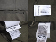 Load image into Gallery viewer, 極美品 CHROME HEARTS クロムハーツ ジップアップフーディー サイズS セメタリークロス ホースシュー ダガージップ カーキ 中古 4c071791