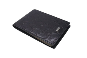 GUCCI グッチ メモパッド 手帳 手帳カバー 04317.2778 クロコ レザー ブラック ペン メモ帳 美品 中古 4c071796