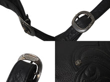 Load image into Gallery viewer, 極美品 CHROME HEARTS クロムハーツ メッセンジャーバッグ BAG-MAIL BS FLR BSフレア ブラック シルバー ブラック レザー 中古 4c071818