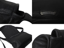 Load image into Gallery viewer, 極美品 CHROME HEARTS クロムハーツ メッセンジャーバッグ BAG-MAIL BS FLR BSフレア ブラック シルバー ブラック レザー 中古 4c071818