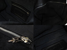 Load image into Gallery viewer, 極美品 CHROME HEARTS クロムハーツ メッセンジャーバッグ BAG-MAIL BS FLR BSフレア ブラック シルバー ブラック レザー 中古 4c071818