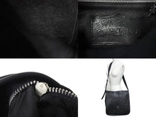 Load image into Gallery viewer, 極美品 CHROME HEARTS クロムハーツ メッセンジャーバッグ BAG-MAIL BS FLR BSフレア ブラック シルバー ブラック レザー 中古 4c071818