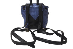 CHROME HEARTS クロムハーツ IGGY MINI イギー ミニ ダガー付き バックパック レザー シルバー925 ブルー 美品 中古 4c071820