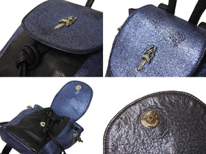 CHROME HEARTS クロムハーツ IGGY MINI イギー ミニ ダガー付き バックパック レザー シルバー925 ブルー 美品 中古 4c071820