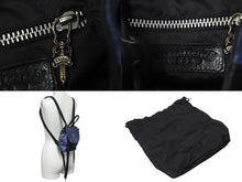 Load image into Gallery viewer, CHROME HEARTS クロムハーツ IGGY MINI イギー ミニ ダガー付き バックパック レザー シルバー925 ブルー 美品 中古 4c071820
