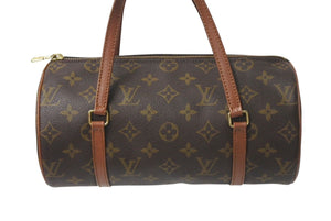 LOUIS VUITTON ルイヴィトン パピヨン26 ハンドバッグ M51366 モノグラム ブラウン ゴールド金具 美品 中古 4c071828