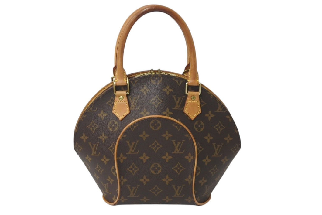 LOUISVUITTON ルイヴィトン エリプスPM ハンドバッグ モノグラム M51127 PVC ヌメ革 ブラウン ゴールド金具 美品 中古 4c071835