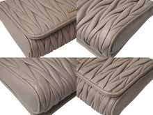 Load image into Gallery viewer, MIUMIU ミュウミュウ マテラッセ ショルダーバッグ 斜め掛けバッグ 5BD068 ナッパレザー ピンク ゴールド金具 美品 中古 4c071844