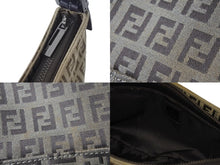 画像をギャラリービューアに読み込む, FENDI フェンディ ハンドバッグ ズッキーノ柄 8BR042 ジャガードレザー ベージュ ブラック金具 美品 中古 4c071849 