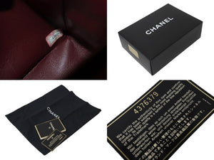 CHANEL シャネル マトラッセ25 チェーンショルダーバッグ 4番台 Wチェーン Wフラップ ココマーク ラムスキン ブラック 美品 中古 4c071896