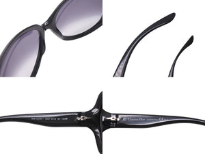ChristianDior クリスチャンディオール サングラス メガネ DIOR GLOSSY 1 584LF ブラック シルバー金具 62□20 125 美品 中古 4c071903