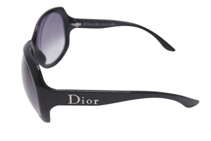 ChristianDior クリスチャンディオール サングラス メガネ DIOR GLOSSY 1 584LF ブラック シルバー金具 62□20 125 美品 中古 4c071903