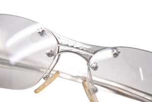 Christian Dior クリスチャンディオール DIOR MINPOP/N メガネ アイウェア リムレス メタル 65□15 120 シルバー 美品 中古 4c071906
