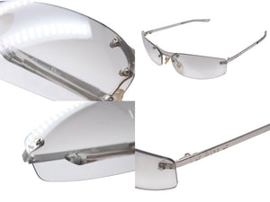 Christian Dior クリスチャンディオール DIOR MINPOP/N メガネ アイウェア リムレス メタル 65□15 120 シルバー 美品 中古 4c071906