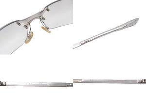 Christian Dior クリスチャンディオール DIOR MINPOP/N メガネ アイウェア リムレス メタル 65□15 120 シルバー 美品 中古 4c071906