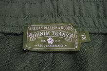 Load image into Gallery viewer, 新品未使用 DenimTears デニムティアーズ TheCottonWreathSweatpants ザコットンリーススウェットパンツ カーキ ホワイト XL 中古 4c071910