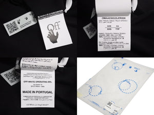 新品未使用品 OFF-WHITE オフホワイト 半袖Tシャツ ブラック マルチカラー サイズXXS 23B90CA6 中古 4c071925 