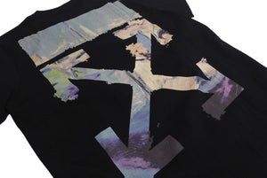 新品未使用品 OFF-WHITE オフホワイト 半袖Tシャツ ブラック マルチカラー サイズXXS 23B90CA6 中古 4c071925 