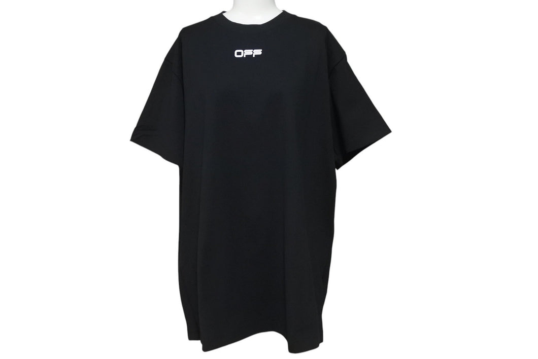 未だ未使用品 OFF-WHITE オフホワイト エアポートテープ TEE 半袖Tシャツ ブラック サイズXS OMAA027S201850 中古 4c071926 