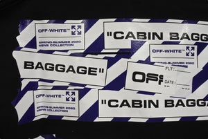 未だ未使用品 OFF-WHITE オフホワイト エアポートテープ TEE 半袖Tシャツ ブラック サイズXS OMAA027S201850 中古 4c071926 