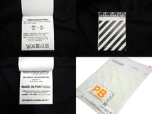 画像をギャラリービューアに読み込む, 未だ未使用品 OFF-WHITE オフホワイト エアポートテープ TEE 半袖Tシャツ ブラック サイズXS OMAA027S201850 中古 4c071926 