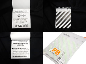 未だ未使用品 OFF-WHITE オフホワイト エアポートテープ TEE 半袖Tシャツ ブラック サイズXS OMAA027S201850 中古 4c071926 