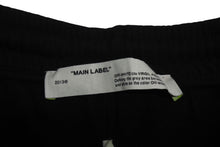 Load image into Gallery viewer, 新品未使用品 OFF-WHITE オフホワイト エアポートテープ スウェットパンツ ブラック ホワイト サイズM OMCI006S20E300031088 中古 4c071927