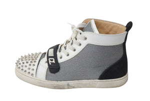 CHRISTIAN LOUBOUTIN クリスチャンルブタン ルイススパイク キャンバス レザー スタッズ サイズ42 美品 中古 4c071934