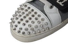 Load image into Gallery viewer, CHRISTIAN LOUBOUTIN クリスチャンルブタン ルイススパイク キャンバス レザー スタッズ サイズ42 美品 中古 4c071934