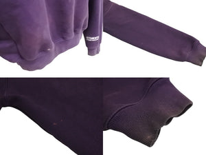 VETEMENTS ヴェトモン 17AW 刺繍スウェット パーカー プリント コットン パープル WF17TP9 良品 4c071935