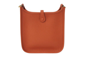 新品未使用 HERMES エルメス エヴリン TPM ショルダーバッグ トリヨンクレマンス オレンジ ゴールド金具 B刻印 2023年製 中古 4c071965