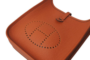 新品未使用 HERMES エルメス エヴリン TPM ショルダーバッグ トリヨンクレマンス オレンジ ゴールド金具 B刻印 2023年製 中古 4c071965
