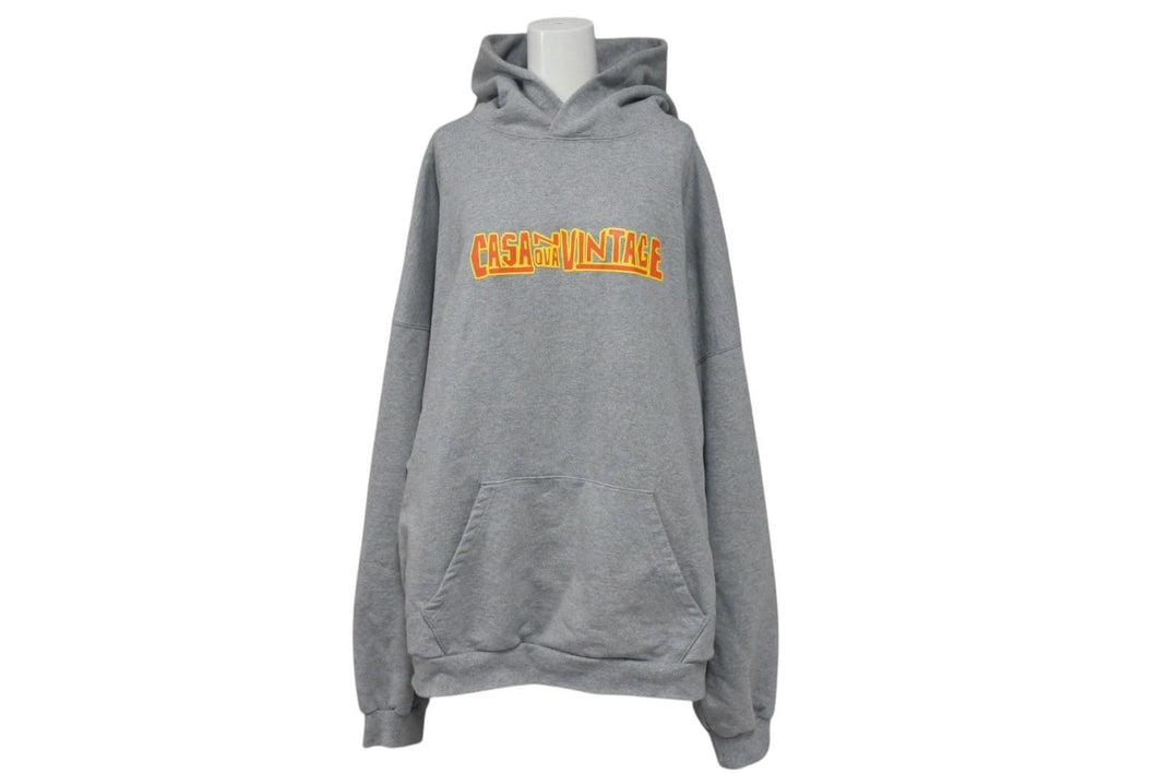 極美品 CASANOVA VINTAGE × MEDIUM RARE カサノバ ヴィンテージ × ミディアムレア パーカー サイズL コラボ グレー 中古 4c071968