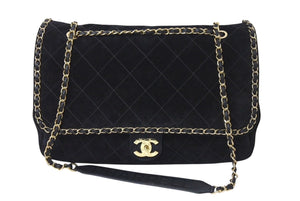 極美品 CHANEL シャネル PharrellCapsuleCollection ファレルカプセルコレクション ブラグマイバッグ XXL 27番台 ブラック 中古 4c071972