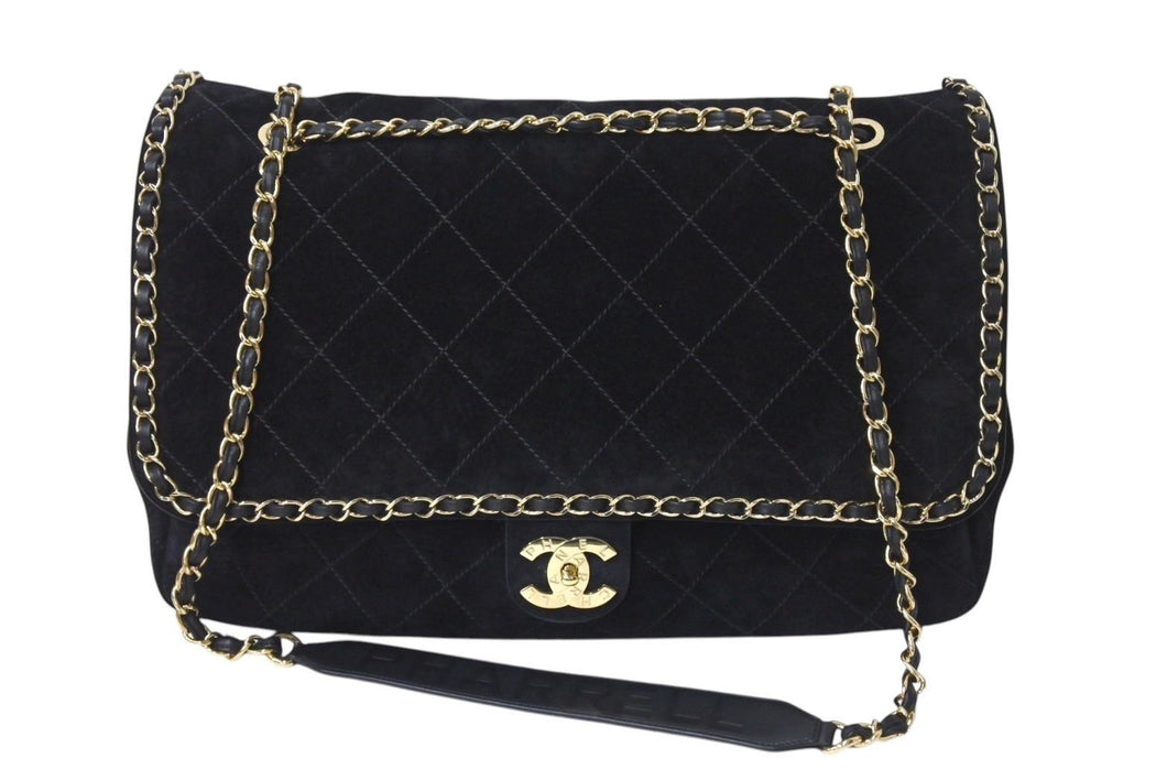 極美品 CHANEL シャネル PharrellCapsuleCollection ファレルカプセルコレクション ブラグマイバッグ XXL 27番台 ブラック 中古 4c071972