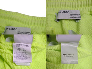 OFFWHITE オフホワイト セットアップ スウェットパンツ コットン ネオンイエロー サイズL 美品 中古 4c071981 